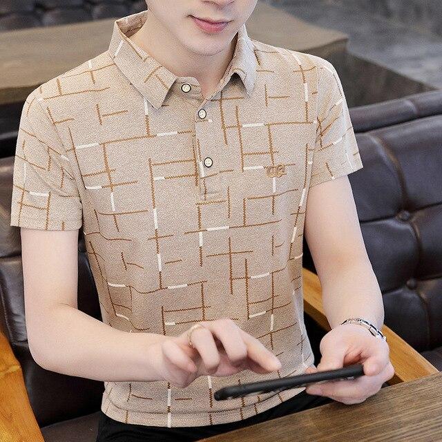 

High Quality Men S Short Sleeve Multi Color Polo Summer Lapel Collar Polo Shirt Breathable M хаки