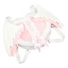 Y2K Angel Heart Backpack Bag Plush Fashion Shoulders Bag with Detachable Angel Wing for Daily Travel Cosplay Props Bag