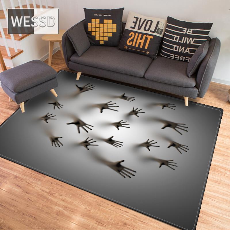 Halloween-Horror-Teppich für Schlafzimmer, lustige Fußmatte, 3D-gedruckter Kinderzimmerteppich, Badezimmermatte, Halloween-Dekoration, Teppiche