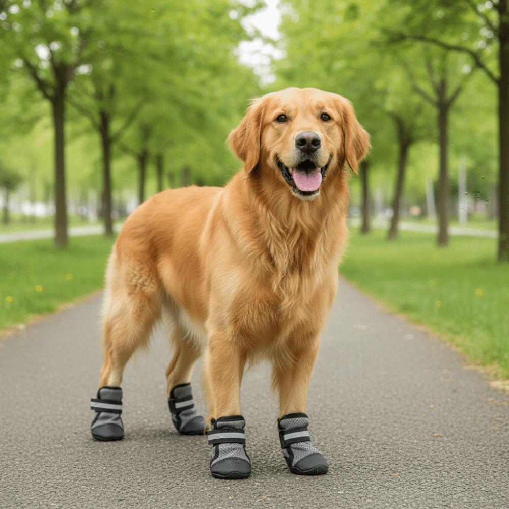 4 pcs/set Breathable Pet Shoe Cover Soft Sole Dog Walking Boots Dog Mesh Shoes  Running Activities