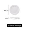 ZISIZ Japanese Style Melamine Round Flat Plates