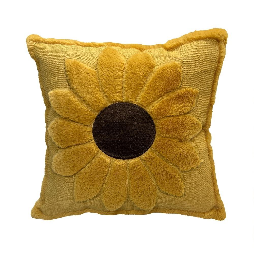 

Rustic Style Sunflower Throw Pillowcase Detachable Throw Pillow Case Living Room Sofa 17.72x17.72 in