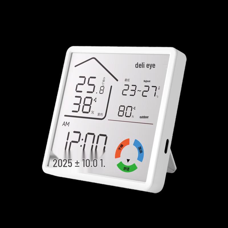 Deli Smart WiFi Indoor/Outdoor Temperature and Humidity Monitor
