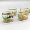 Mini Square/Round Fish Tank Realistic Glass Decor for Dollhouse Display Captivating Miniature for DIY Crafts Ornaments