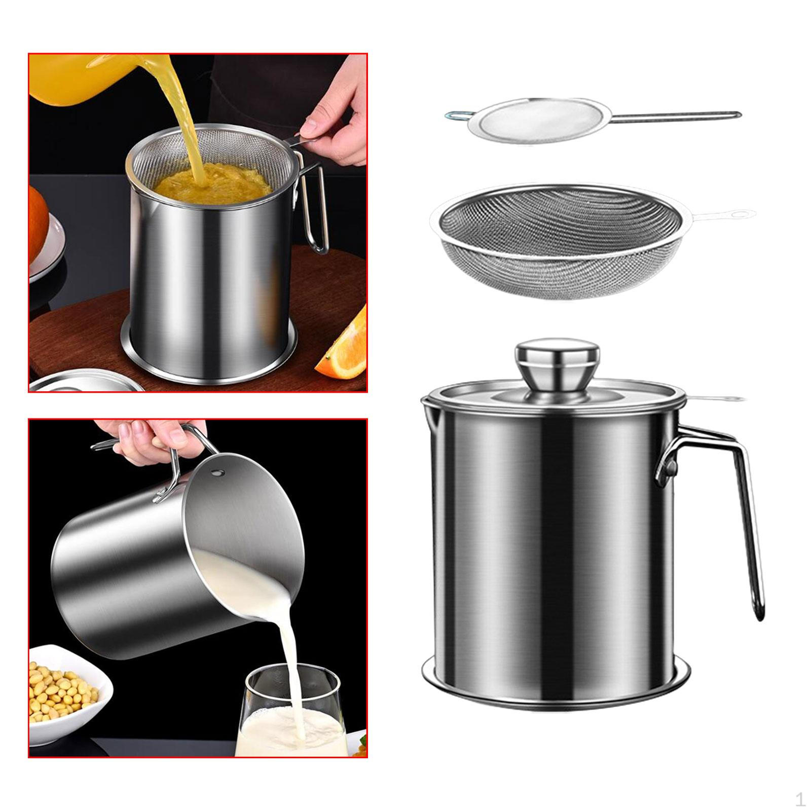 

Контейнер для жира бекона, банка для масла, кухонный фильтр, бутылка, герметичная, для хранения продуктов 1200ml