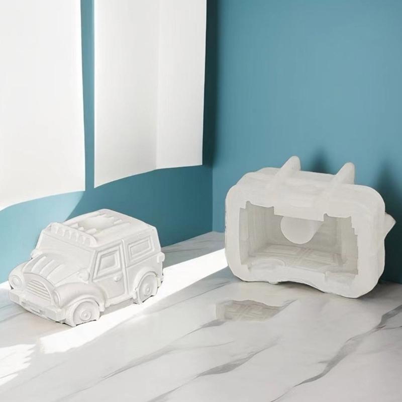 Car Candle Holder Silicone Mold Candlestick Resin Molds DIY Casting Mould for Candle Stand Base Table Home Decorations