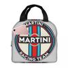 Martinis Race Sportscar Motor Racing Insulated Lunch Bag for Women Kids Portable Food Boxes Thermal Lunch Box Tote