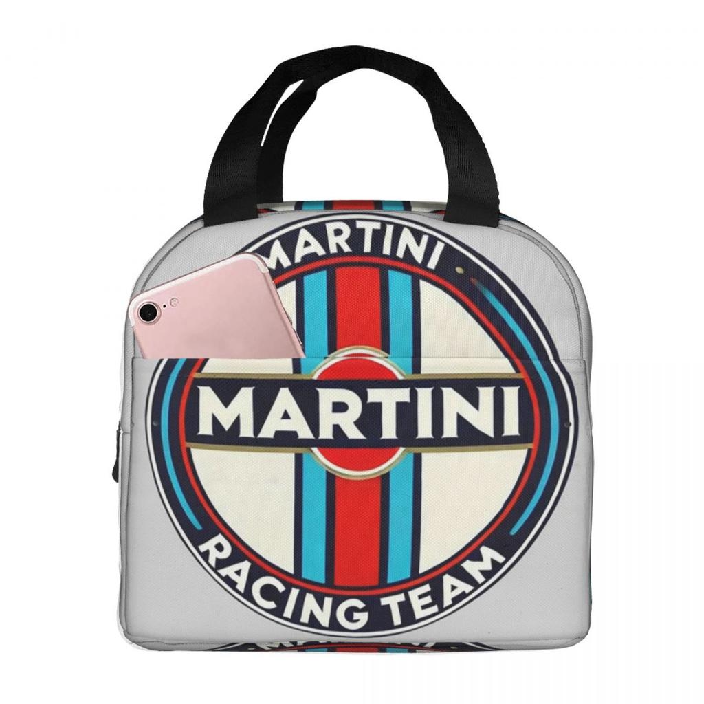 Martinis Race Sportscar Motor Racing Insulated Lunch Bag for Women Kids Portable Food Boxes Thermal Lunch Box Tote