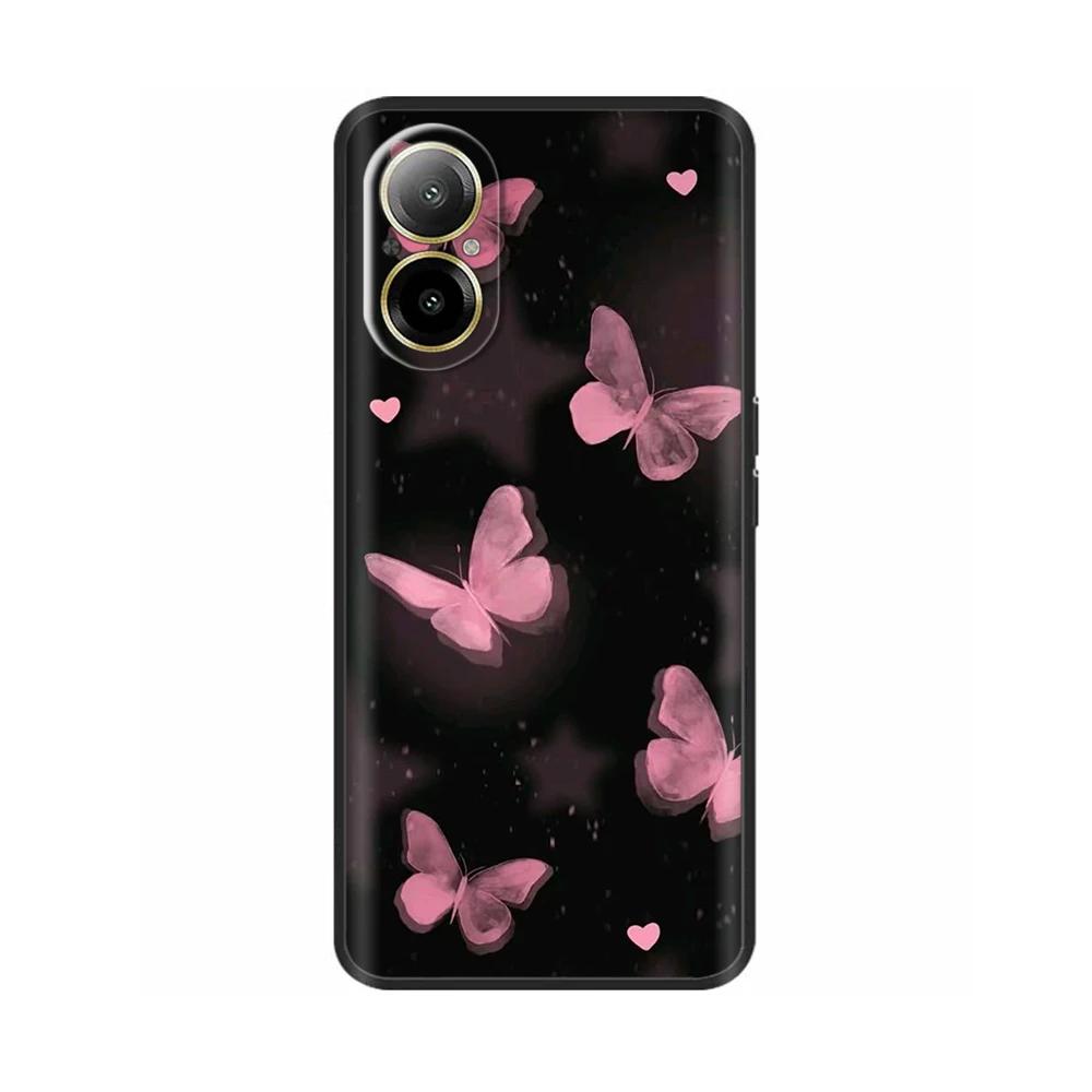 For Realme C67 4G Case Phone Cover Cool Sweet Soft Smooth Liquid Silicone Bumper For Oppo Realme C67 Full Protection Back Cover