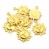 21x17mm 15pcs Antique Silver Plated Gold plated Bronze Sun Handmade Charms Pendant:DIY for bracelet necklace