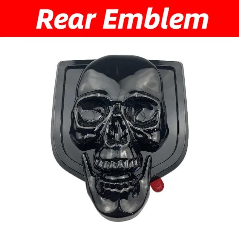 GXP1  Car Front Badge Tailgate Emblem for Dodge Ram 1500 2500 3500 HeavyDuty BigHorn 2010-2018 Skull ABS Car Sticker Pickup Decoration