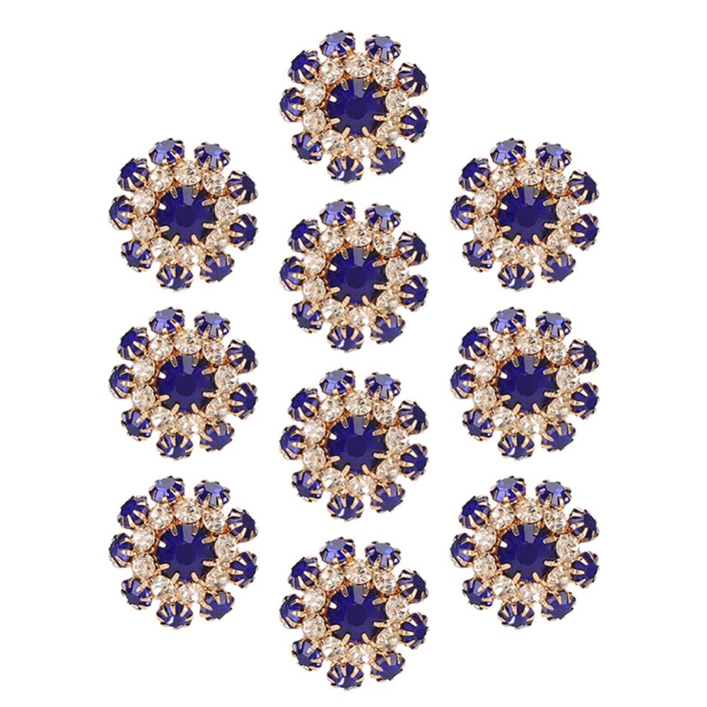 10pcs Royalblue Decorative Brooch Buttons Clothes Accessories Buttons  Holiday Decor