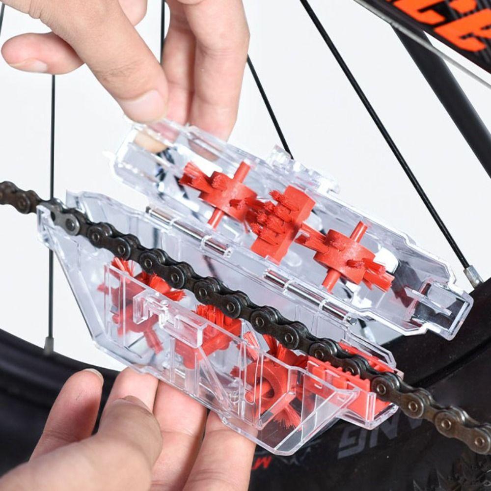 ABS Immersion Chain Washer Transparent Bike Brushes Scrubber  Mountain Road Bike
