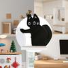 Black Cat Vase Charming Home Office Decor Creative Fridge Magnet Cat Push Flower Vase Magnetic Refrigerator Magnets for Cat Love