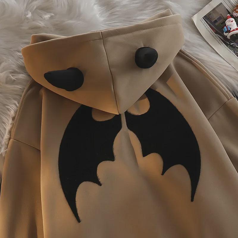 Women's Fleece-Lined Embroidered Hoodie Cardigan: Autumn/Winter 2023 Collection