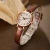 Minimalist Quartz Watch For Women With Leather Strap And Round Dial For Casual Daily Wear