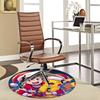1pc Christmas Pikachu & Trainer Round Carpet - Anime Design, Holiday Gift, Office Chair Mat
