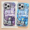 Capa de Celular Textura de Água Peixe-gato Linha Roxa para Honor 400 200 Pro Magic7 6 5 Lite X9a X9c X8b X8a X8c Silicone Traseira Capa Macia
