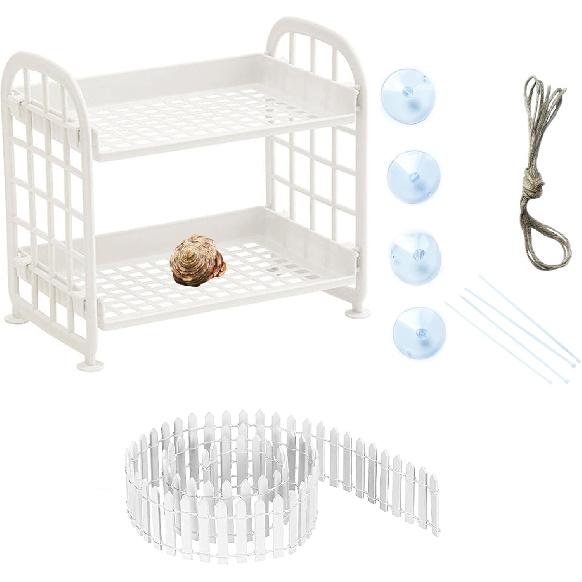 Hermit Crab Climbing Toys Reptile Ladder Plastic Grid Habitat Hammock for Hamster Guinea Pig (Green) Classic
