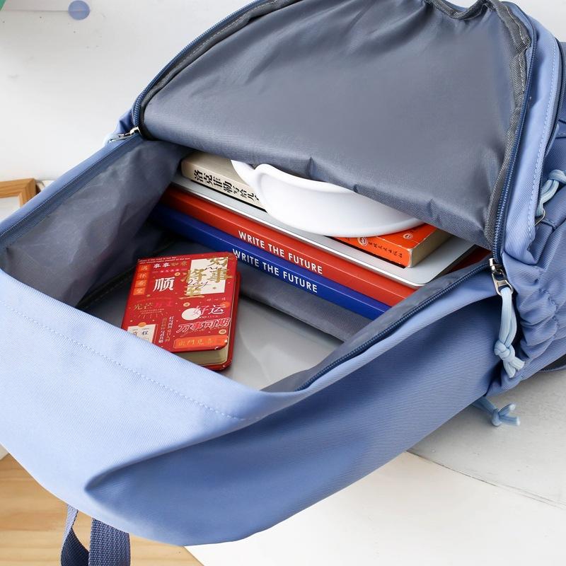 New Backpack for Primary and Secondary School Students Multi Functional Large Capacity Backpack Cute Versatile College Style School Bag