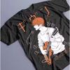 Dany Mafuyu Sato Koszulka Graficzna z Anime Unisex Płótniana Bawełna Harajuku Y2K Oversize Krótki Rękaw Codzienne Streetwear Top