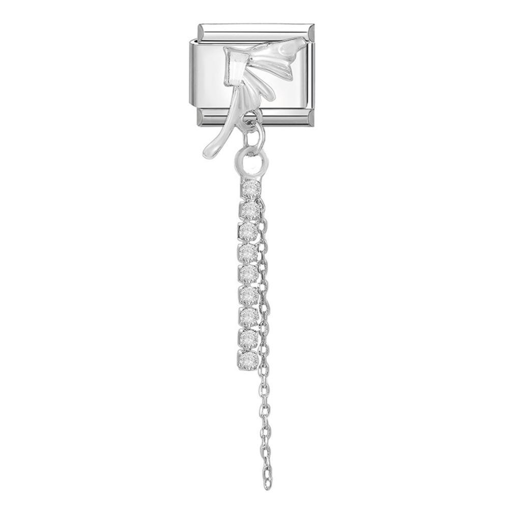 

Long Tassel DIY Jewelry Making Charms Butterfly Bow Knot Stainless Steel Bracelet Links Gift Style J