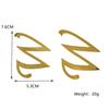 European & American Simple Ins Style Stainless Steel Exaggerated Letter Earrings