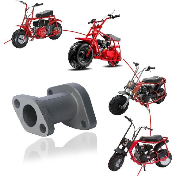 JMCHstore Aluminum Racing Performance Intake Pipe Inlet Manifold for Coleman CT100U CC100X 98cc for FRP GMB100 Mini Bike, for Predator 79cc 154F 3Hp