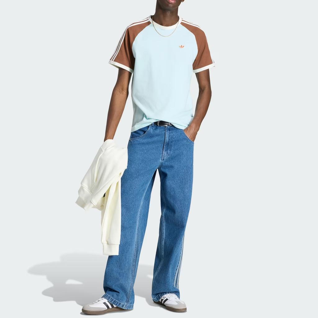 adidas Originals Washed Cali Comfortable Casual Loose Fit Crew Neck Short Sleeve T-Shirt Men Tops KX1260