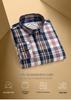 Men's Carbon Brushed Long-Sleeve Plaid Cotton Shirt