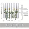 Daffodils & Dragonflies Shower Curtain, Vibrant Digital Art Print, White Daffodils With Dragonflies, Modern Bath Decor