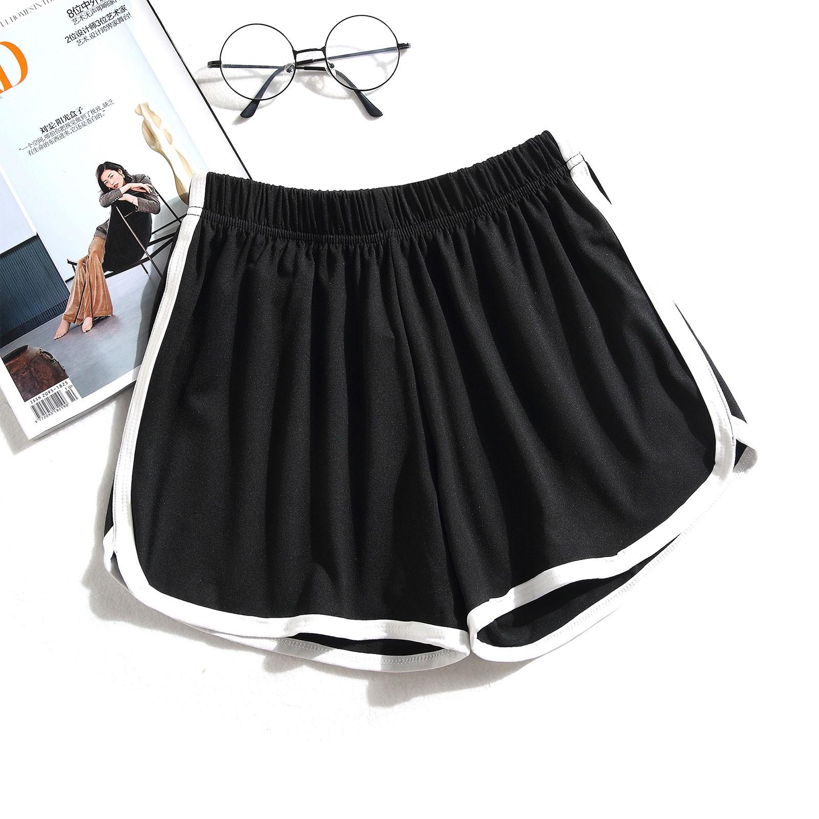 

Женские летние модные универсальные гладкие эластичные спортивные шорты XL