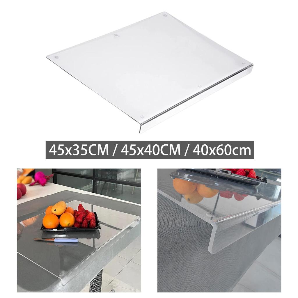 Transparent Cutting Board with Edges Countertop Protector Acrylic for Household