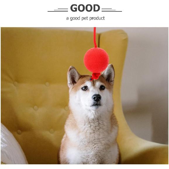 ABOOFAN Dog Ball On a Rope Rubber Rope Balls Tug Ball Toy for Medium and Small Dog Chew, Pull, Throw, Tug