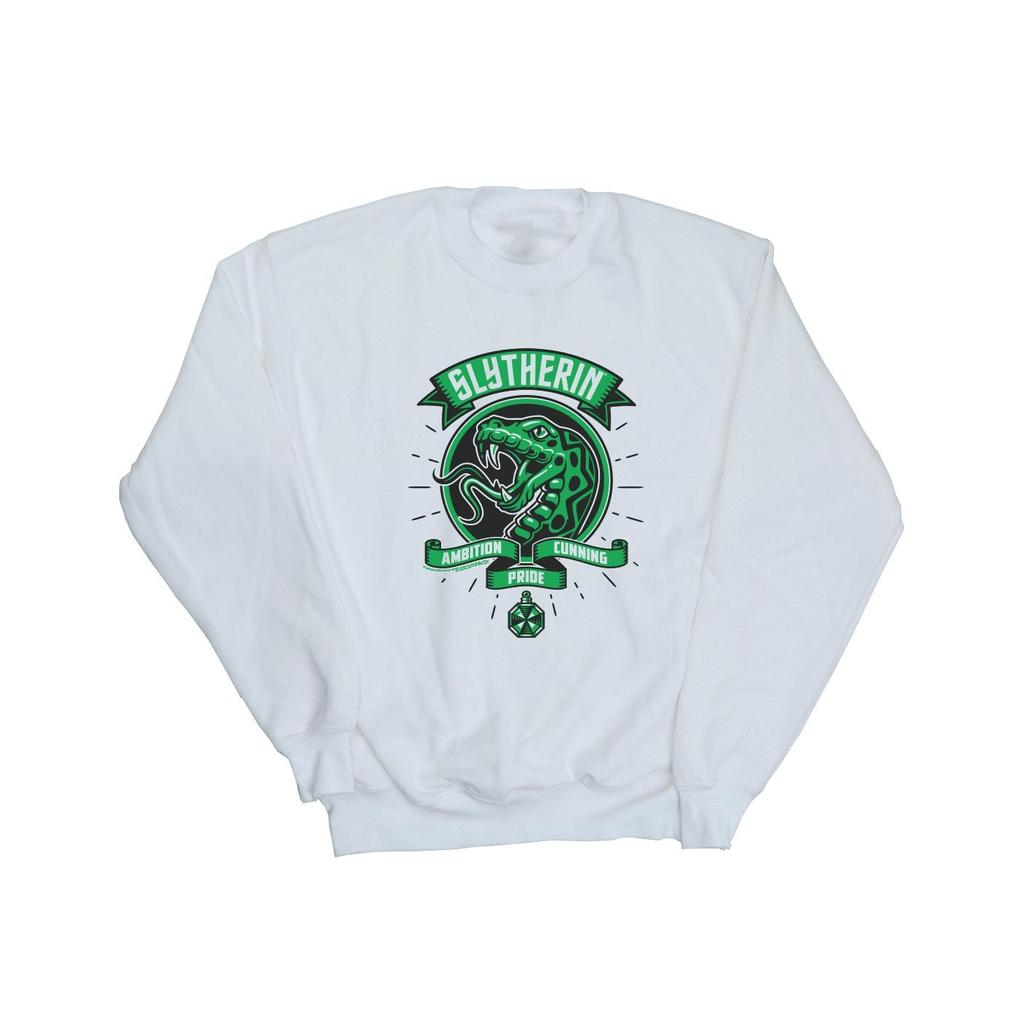 Harry Potter Mens Slytherin Toon Crest Sweatshirt