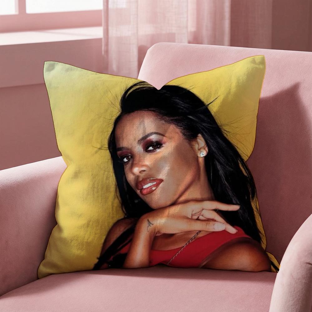Singer A-Aaliyah Cushion Cover Multi-Scene Pillow Cover for Home & Car - Reversible, Soft & Durable for Daily Use