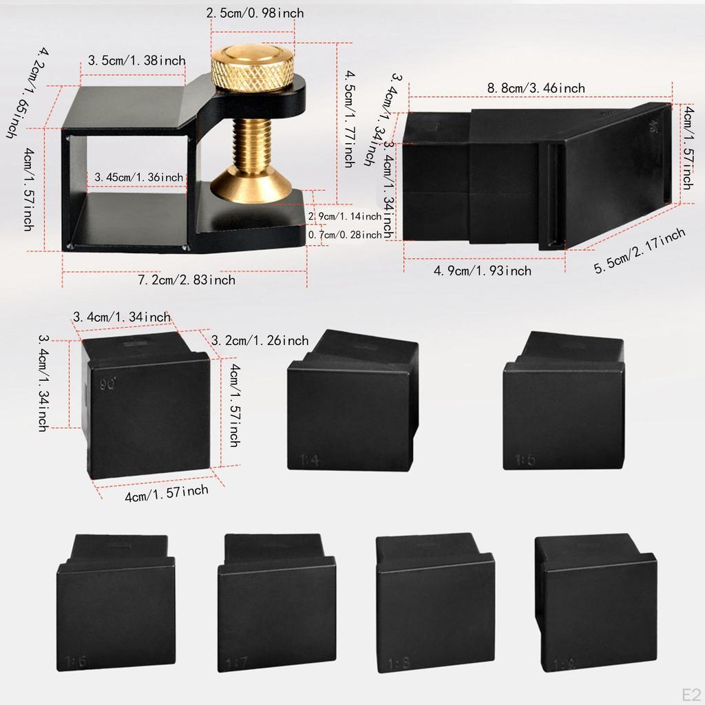 Woodworking Dovetail Saw Guide Kit Guiding Rail Clips 45° Angle Accessories Jig Marker for