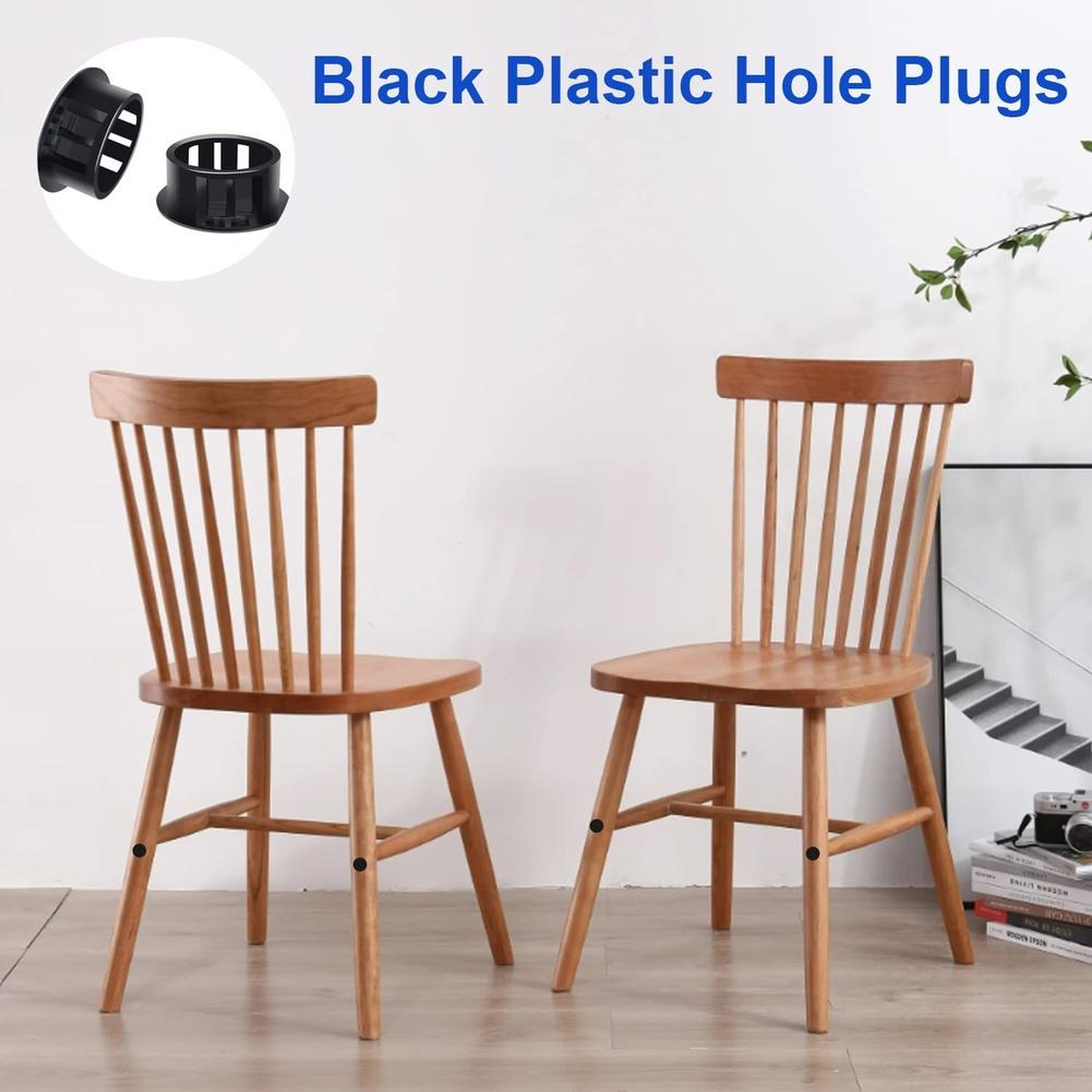 135Pcs Black Plastic Hole Snap-in Furniture Button Covers 8 Sizes Nylon Push-in Blockage Car Original Accessories