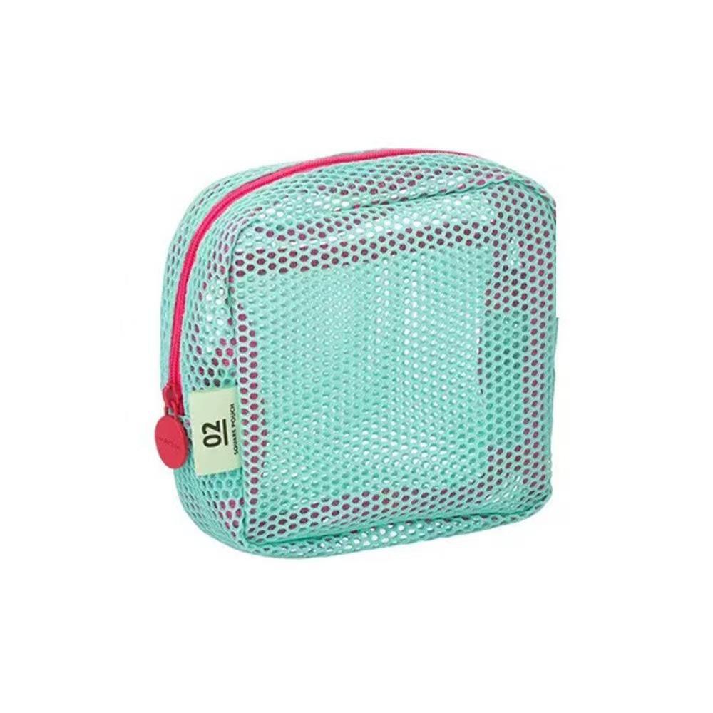 

Candy Color Mesh Makeup Bag: Large Capacity, Portable Handbag for Storage and Travel.