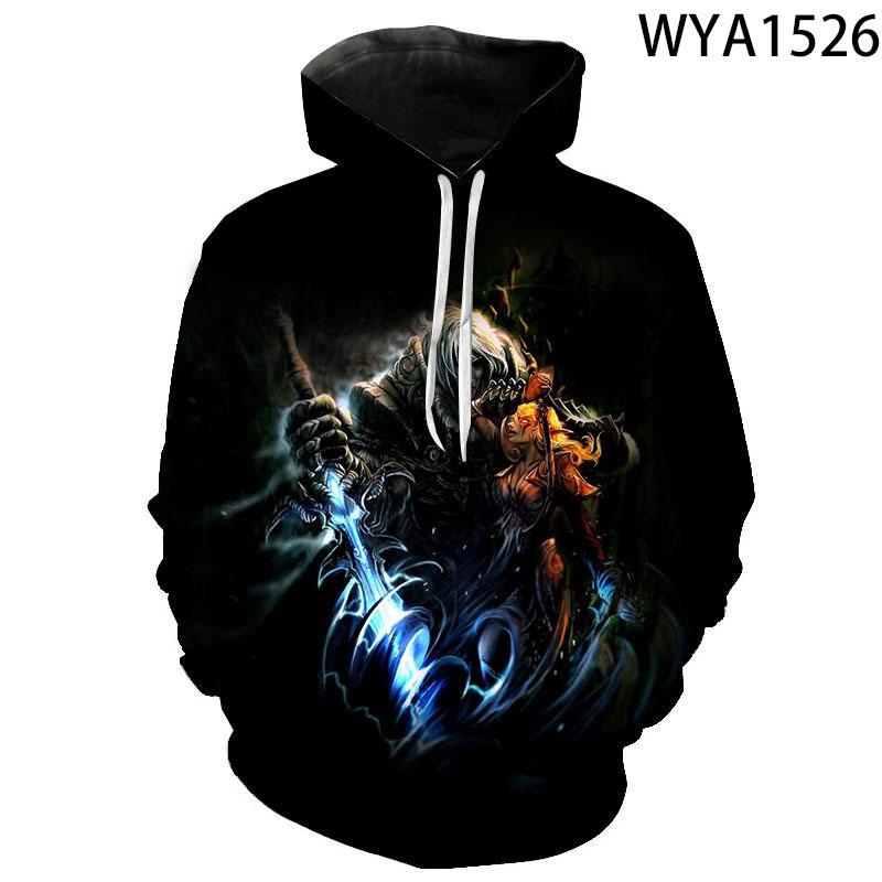 Sweat-shirt à manches longues pour homme et femme, Streetwear, décontracté, à la mode, imprimé en 3D, Warcraft, printemps-automne