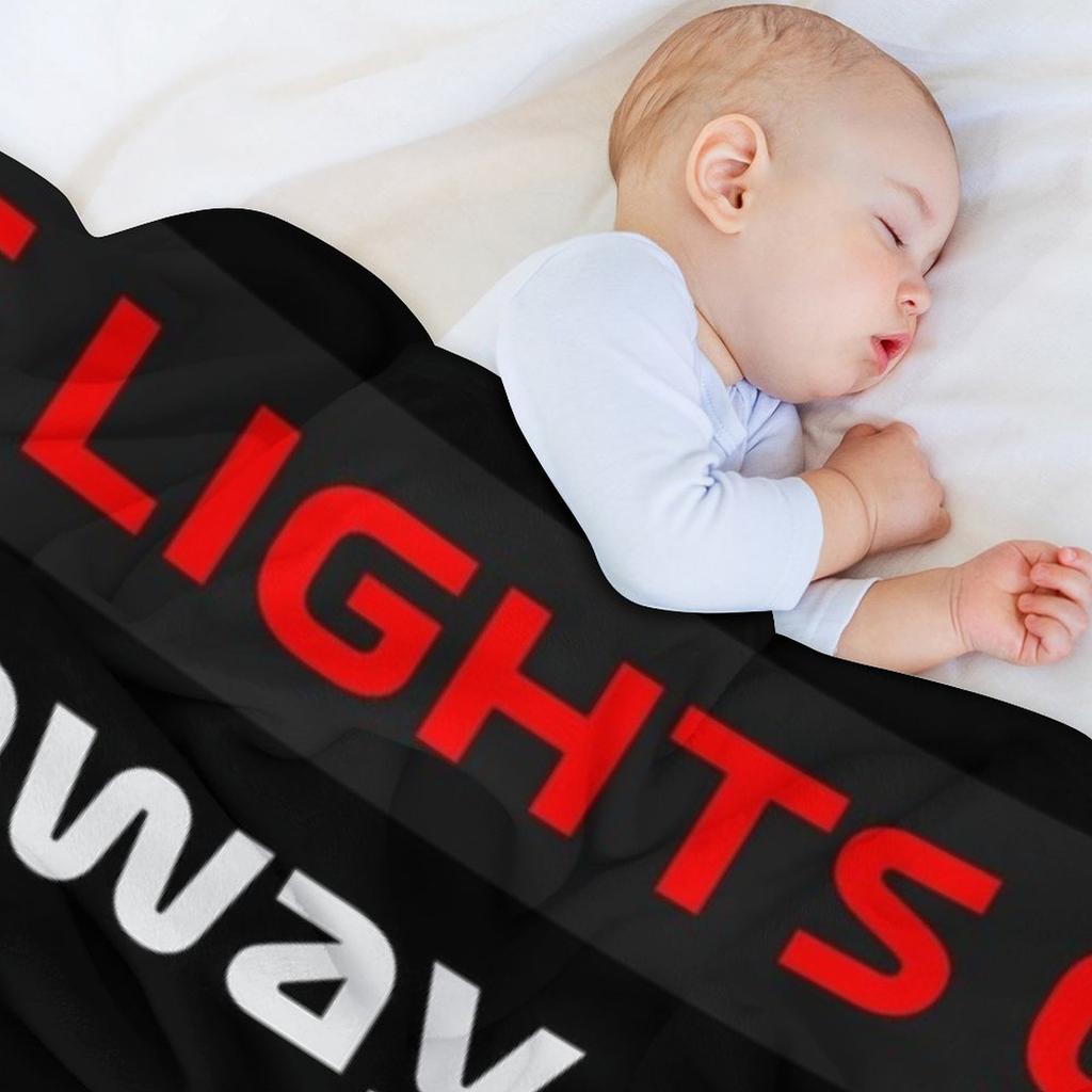 IT'S LIGHTS OUT AND AWAY WE GO (2) Throw Blanket blankets and throws warm winter Decoratives Comforter Blankets