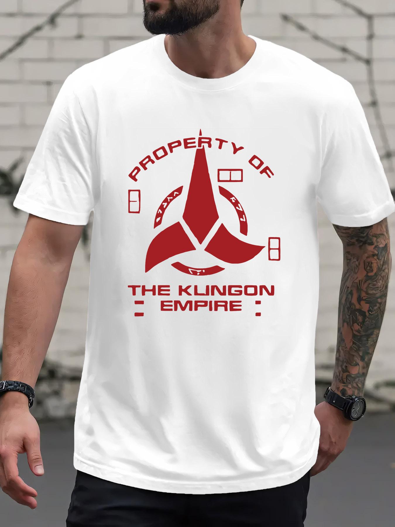 

Casual Crew Neck T-shirt with Gibraltar Empire Emblem Print - Regular Fit L