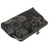 Senshishuin Nishijin Brocade Clasp Flat Pouch Floral (Lined) (Black Pattern)