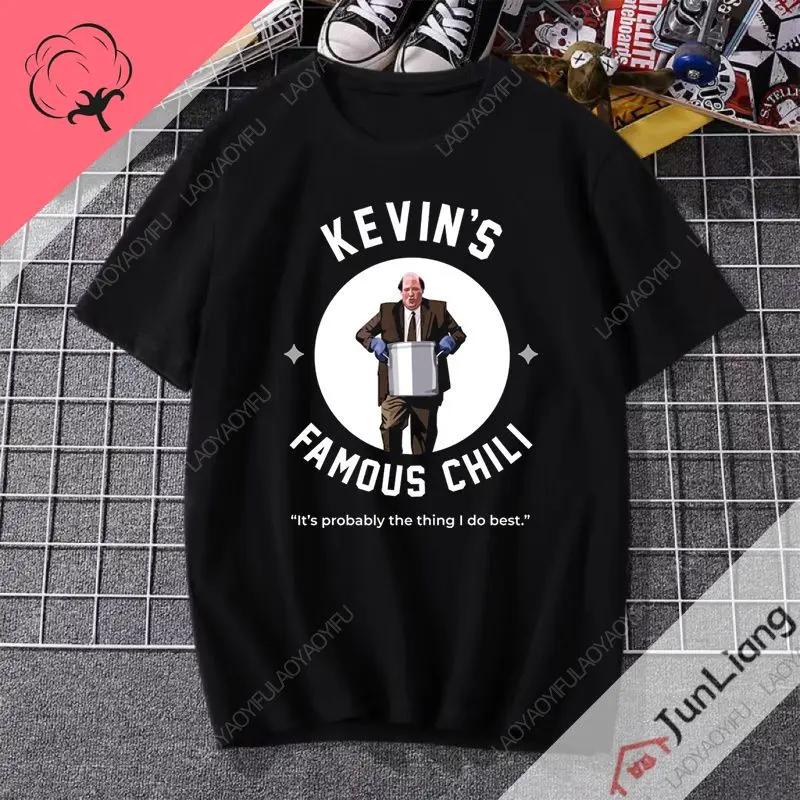 Kevin Malone Office Movie Short Sleeve Crew Neck Loose Tshirt Fun Graphic Print Top Gothic Streetwear