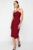 Women's Fashion New Dress Black Double Breasted Woven Evening Dress Evening Dress