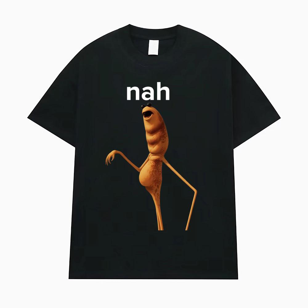 Hot Sale Marcus The Worm Funny Meme Printed T-Shirts Men's Clothing 100% Cotton Oversized T Shirts Humor Harajuku Fashion Tshirt