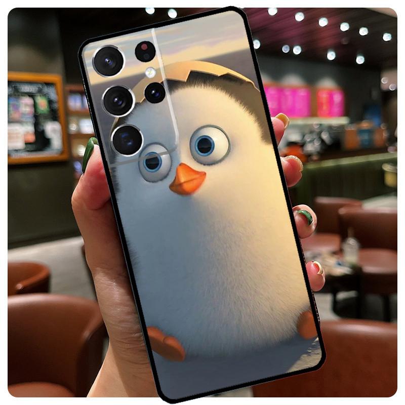 Cartoon Penguin Phone Case For Samsung Galaxy S23 Ultra S21 S22 S24 S25 Ultra S9 S10 Plus S24 S25 FE Cover