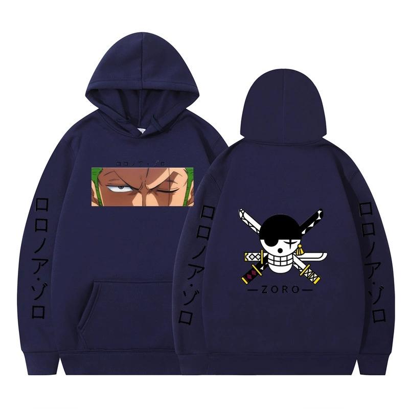 ONE PIECE Anime Hoodies Autumn Long Sleeve Unisex Roronoa Zoro Pullovers Streetwear Graphic Clothes Sweatshirt