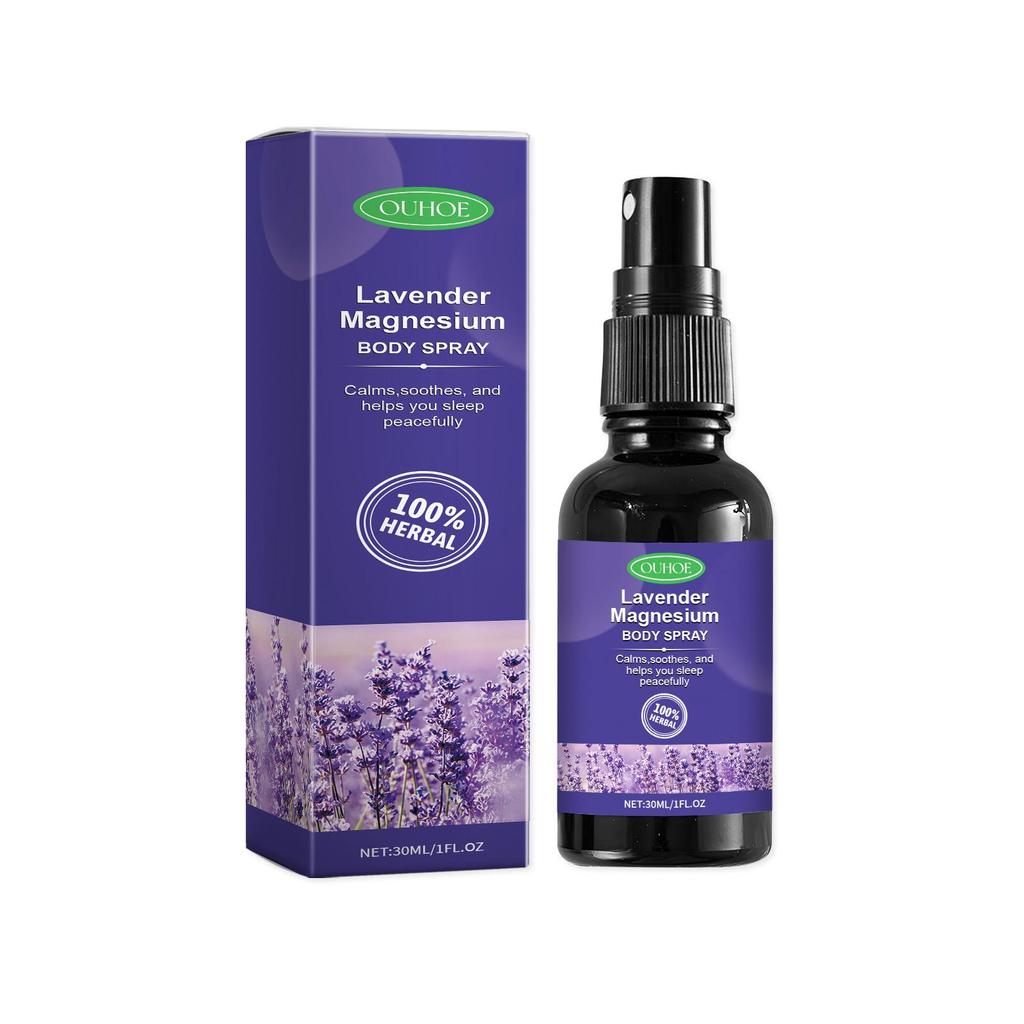 OUHOE Lavender Sleep Spray 30ml Natural ingredients promote sleep, relieve stress, and ensure a restful night's sleep.