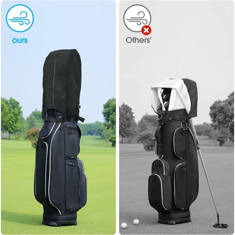 Waterproof Golf Bag Cover Rain Hoop Adjustable Strap Golf Bag Rain Cape For Stand Bags Carry Carts Golf Accessories